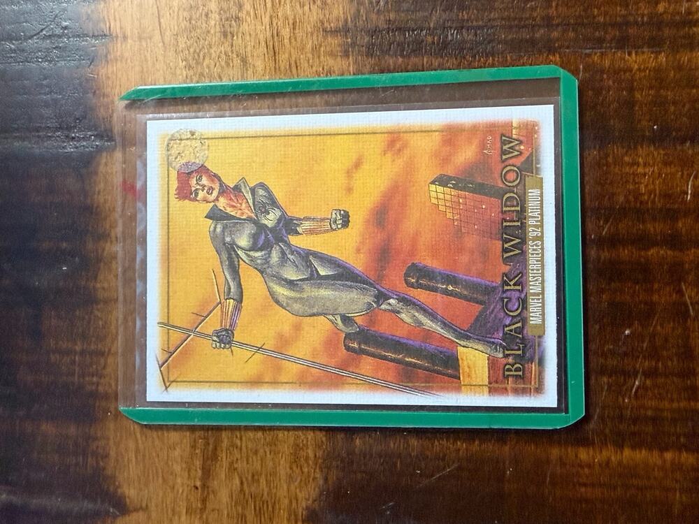 2024 Upper Deck Marvel Masterpieces 92 Platinum Black Widow Canvas #3